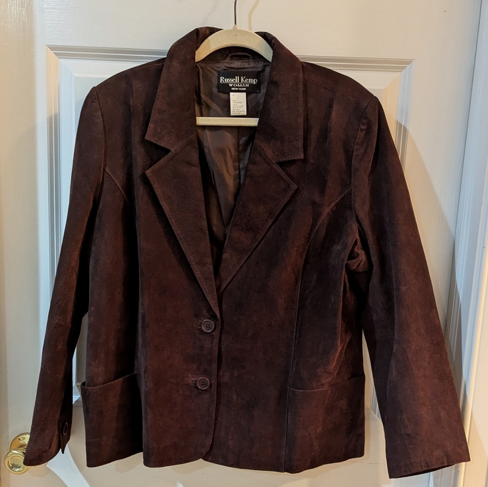 Russell Kemp Women's Brown  Button Suede Jacket/Coat. Size 20